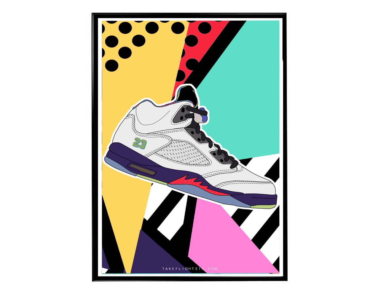 Fresh Prince Air Jordan Sneaker Poster, Hypebeast Poster, Kicks Poster, Urban Wall Art, Graffiti Art, Streetwear Posters, Sneaker Art - Poster | Canvas Wall Art Print
