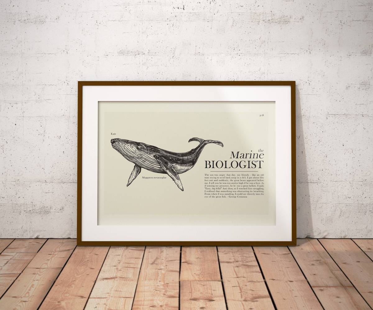 Seinfeld "The Marine Biologist" - Textbook Inspired Print - Poster | Canvas Wall Art Print