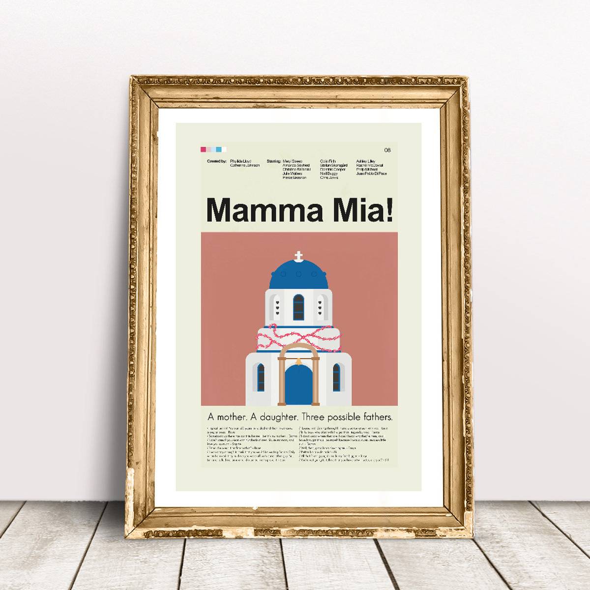 Mamma Mia! Mid-Century Modern Inspired Print - Poster | Canvas Wall Art Print