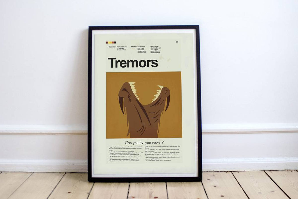 Tremors Mid-Century Modern Inspired Print - Poster | Canvas Wall Art Print
