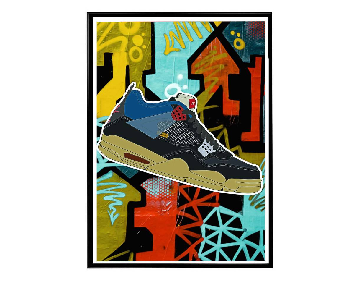 Hype Unla Graffiti Sneaker Poster, Hypebeast Poster, Sneaker Collage Poster, Urban Wall Art, Streetwear Wall Art, Music Posters - Poster | Canvas Wall Art Print