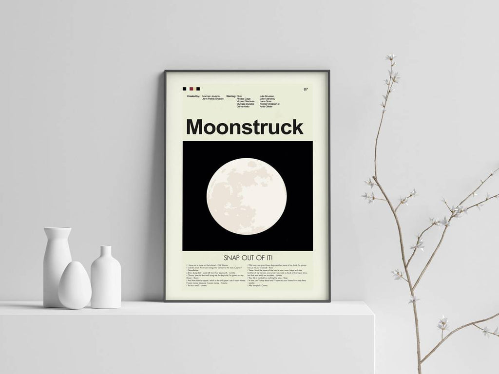 Moonstruck Mid-Century Modern Inspired Print - Poster | Canvas Wall Art Print
