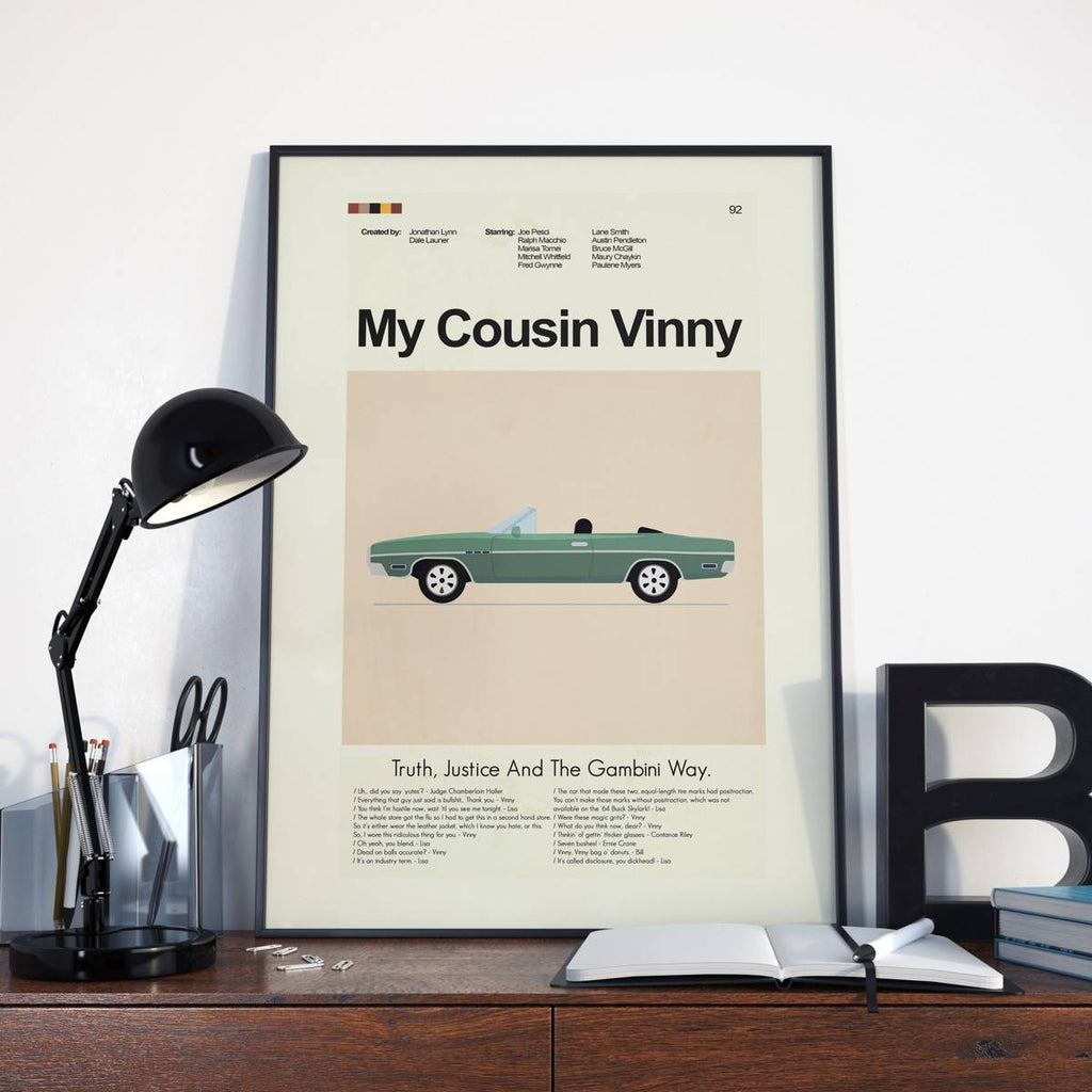 My Cousin Vinny Mid-Century Modern Inspired Print - Poster | Canvas Wall Art Print