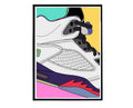 Fresh Prince Air Jordan Close Sneaker Poster, Hypebeast Poster, Kicks Poster, Urban Wall Art, Graffiti Art, Streetwear Posters, Sneaker Art - Poster | Canvas Wall Art Print
