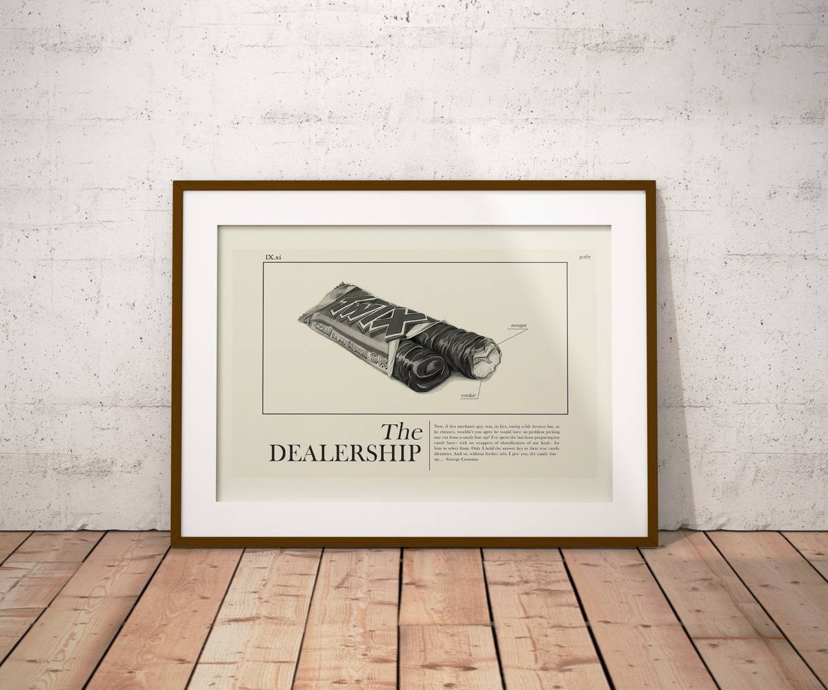 Seinfeld "The Dealership" - Textbook Inspired Print - Poster | Canvas Wall Art Print