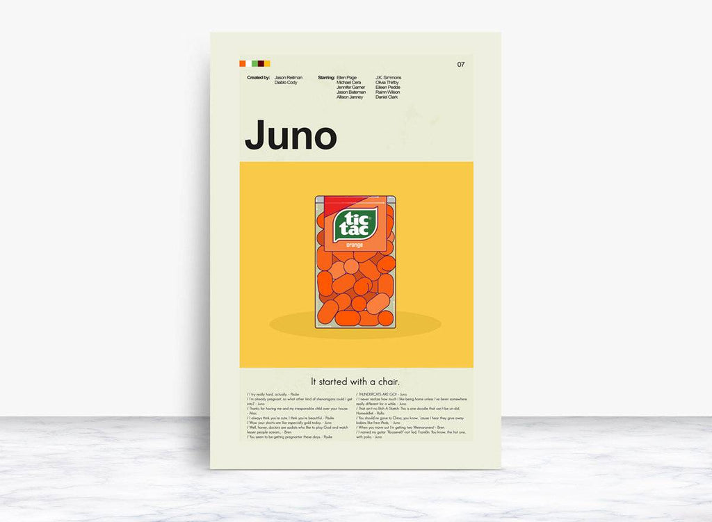 Juno Mid-Century Modern Inspired Print - Poster | Canvas Wall Art Print