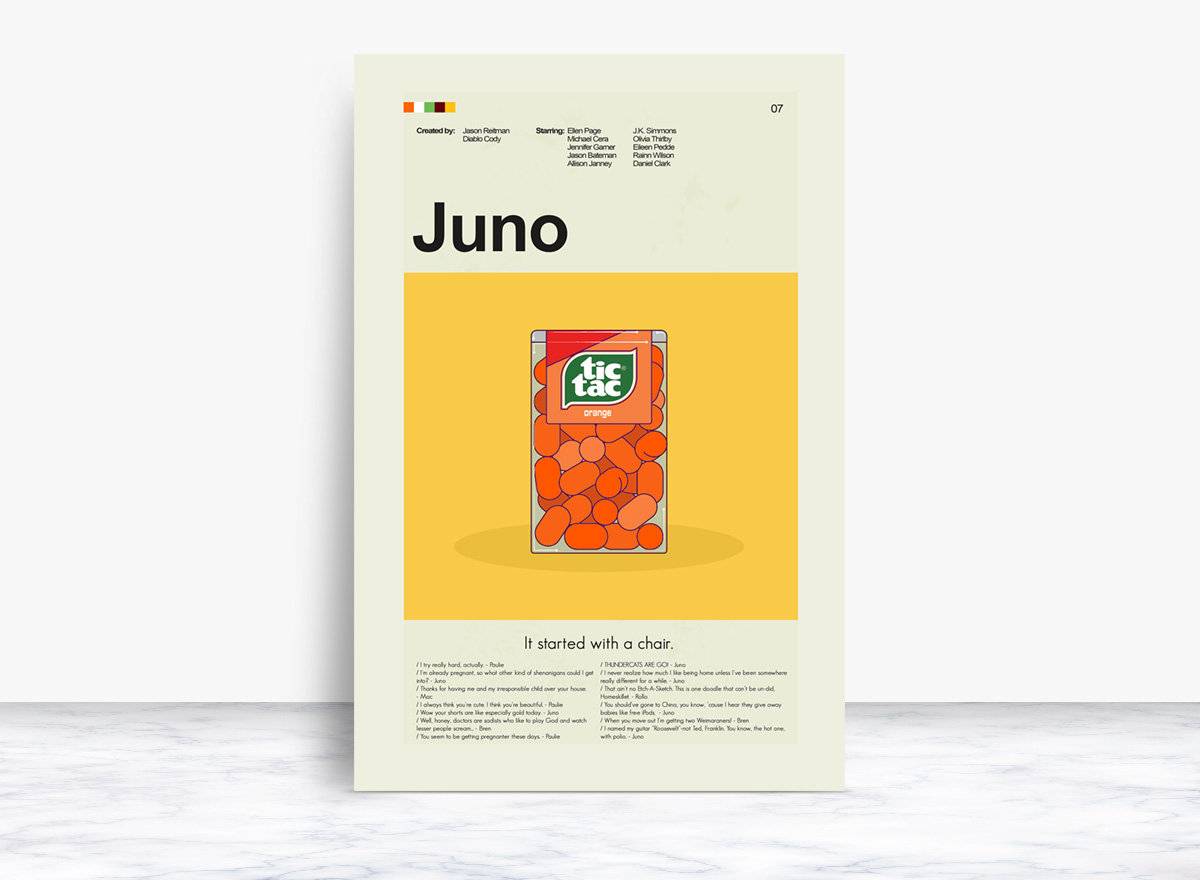 Juno Mid-Century Modern Inspired Print - Poster | Canvas Wall Art Print
