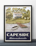 Capeside Massachusetts Retro Vintage Travel Poster – Poster | Canvas Wall Art Print