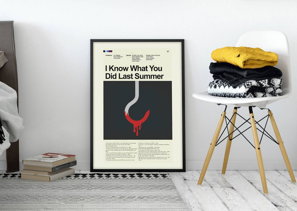 I Know What You Did Last Summer Mid-Century Modern Inspired Print - Poster | Canvas Wall Art Print