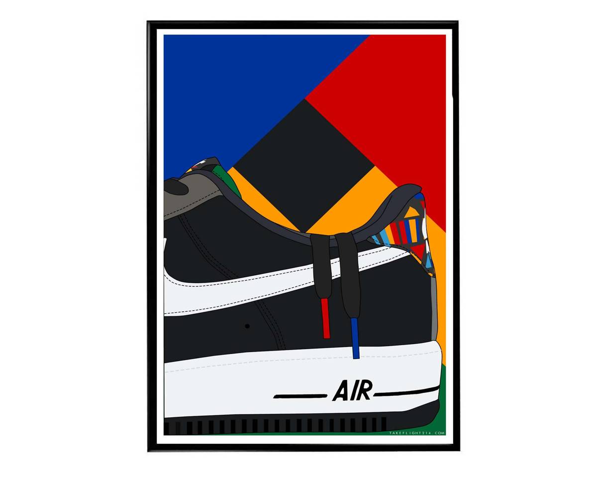 Af1 Play Together Sneaker Poster, Hypebeast Poster, Kicks Poster, Urban Wall Art, Graffiti Art, Streetwear Poster, Sneaker Art - Poster | Canvas Wall Art Print