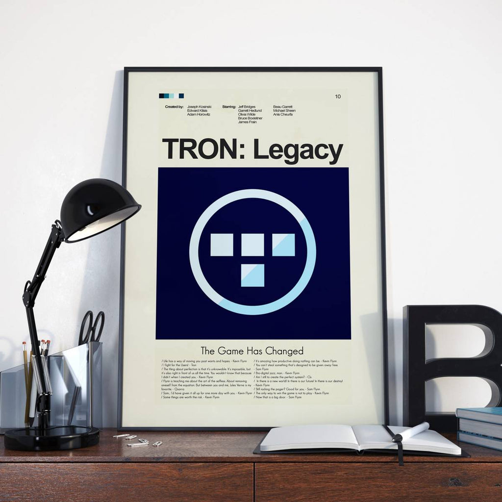 Tron: Legacy Mid-Century Modern Inspired Print - Poster | Canvas Wall Art Print