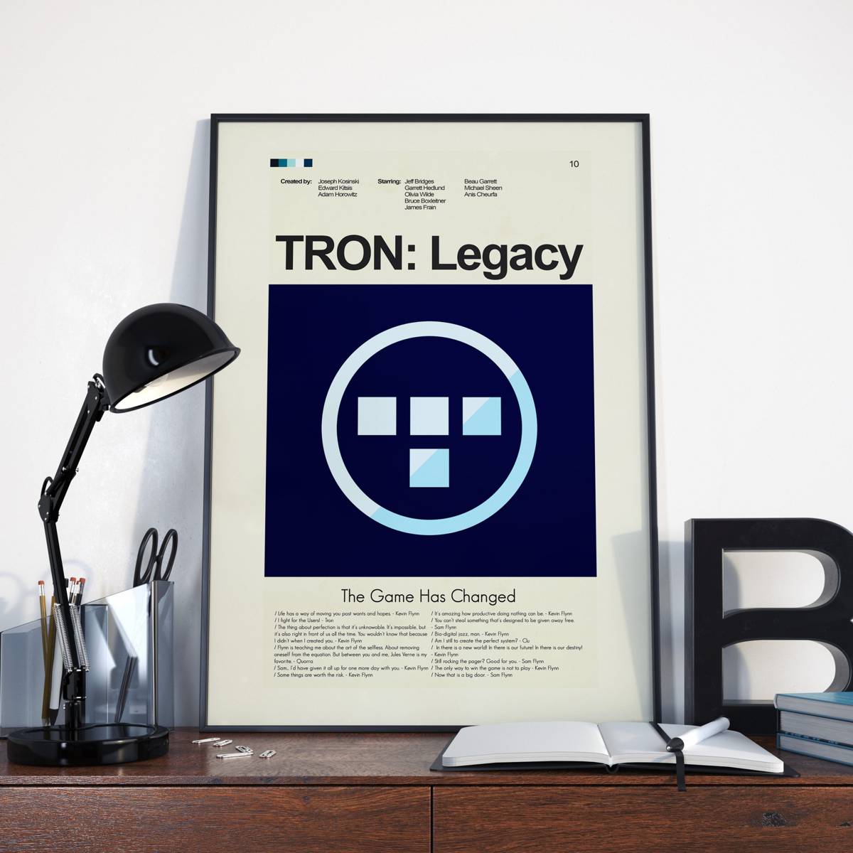 Tron: Legacy Mid-Century Modern Inspired Print - Poster | Canvas Wall Art Print