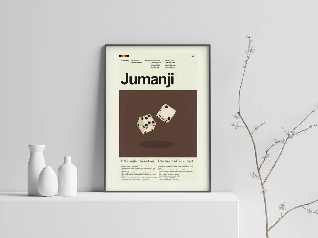 Jumanji Mid-Century Modern Inspired Print - Poster | Canvas Wall Art Print