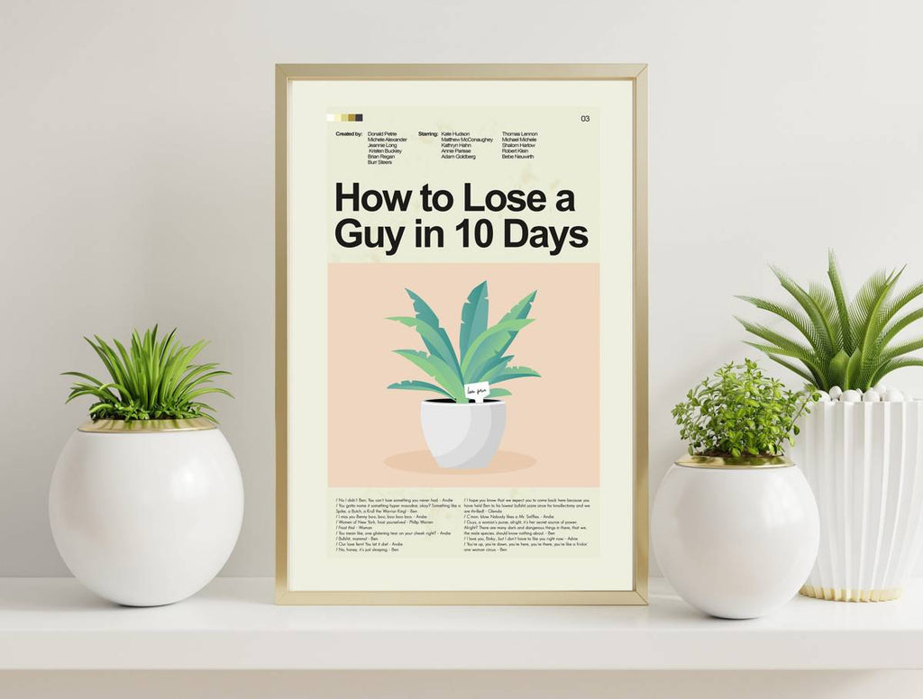 How To Lose A Guy In 10 Days Mid-Century Modern Inspired Print - Poster | Canvas Wall Art Print