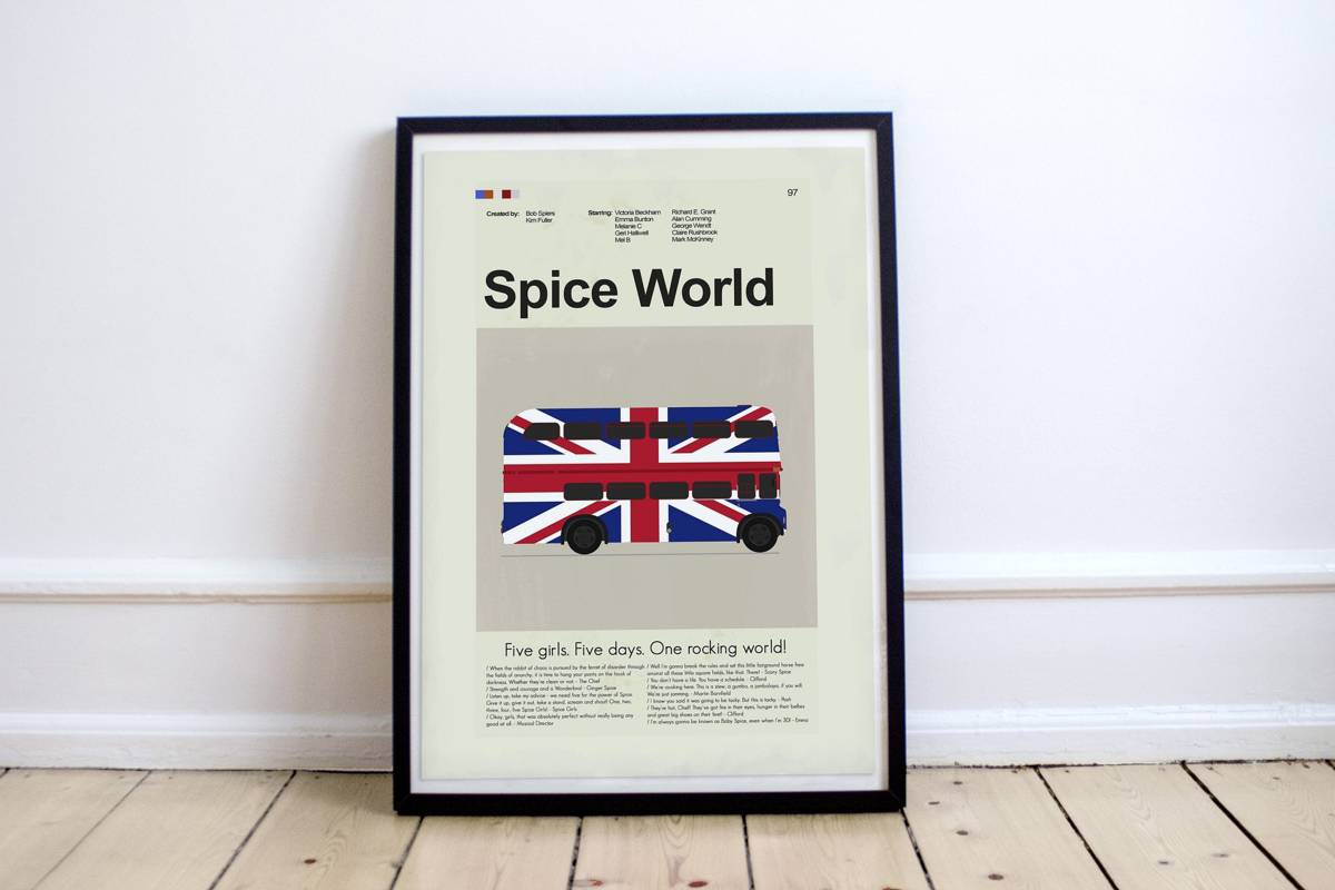 Spice World Mid-Century Modern Inspired Print - Poster | Canvas Wall Art Print