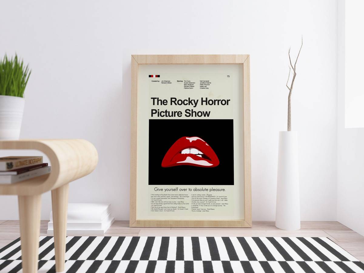 The Rocky Horror Picture Show Mid-Century Modern Inspired Print - Poster | Canvas Wall Art Print