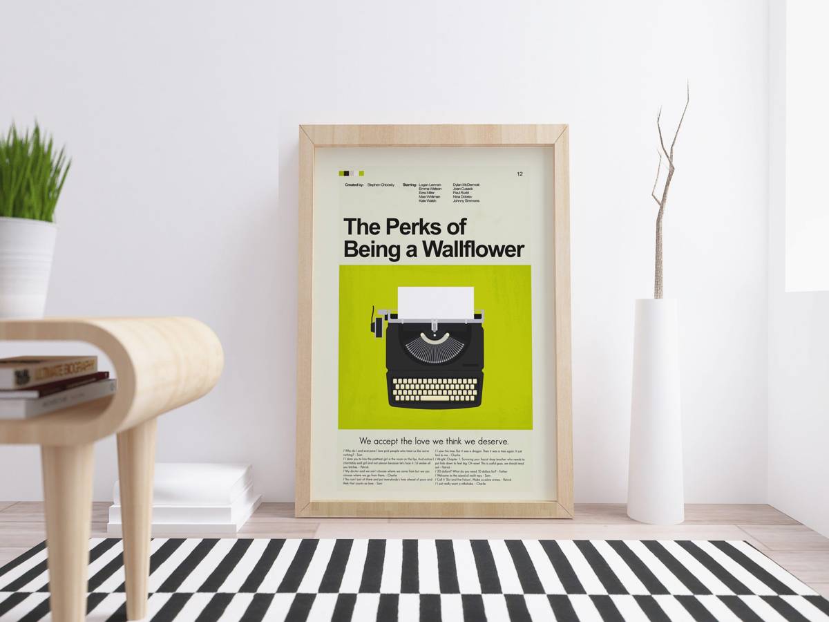The Perks Of Being A Wallflower (Movie) Mid-Century Modern Inspired Print - Poster | Canvas Wall Art Print