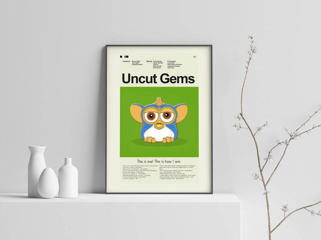 Uncut Gems Mid-Century Modern Inspired Print - Poster | Canvas Wall Art Print