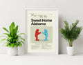 Sweet Home Alabama Mid-Century Modern Inspired Print - Poster | Canvas Wall Art Print