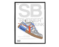 Ow Rubber Dunk Wt Sneaker Poster, Hypebeast Poster, Kicks Poster, Urban Wall Art, Graffiti Wall Art, Streetwear Posters, Sneaker Wall Art - Poster | Canvas Wall Art Print