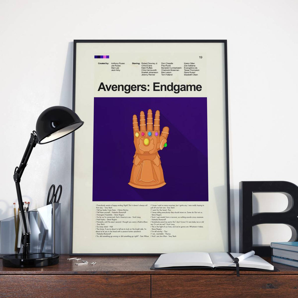 Avengers: Endgame Mid-Century Modern Inspired Print - Poster | Canvas Wall Art Print