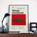 Django Unchained Mid-Century Modern Inspired Print - Poster | Canvas Wall Art Print