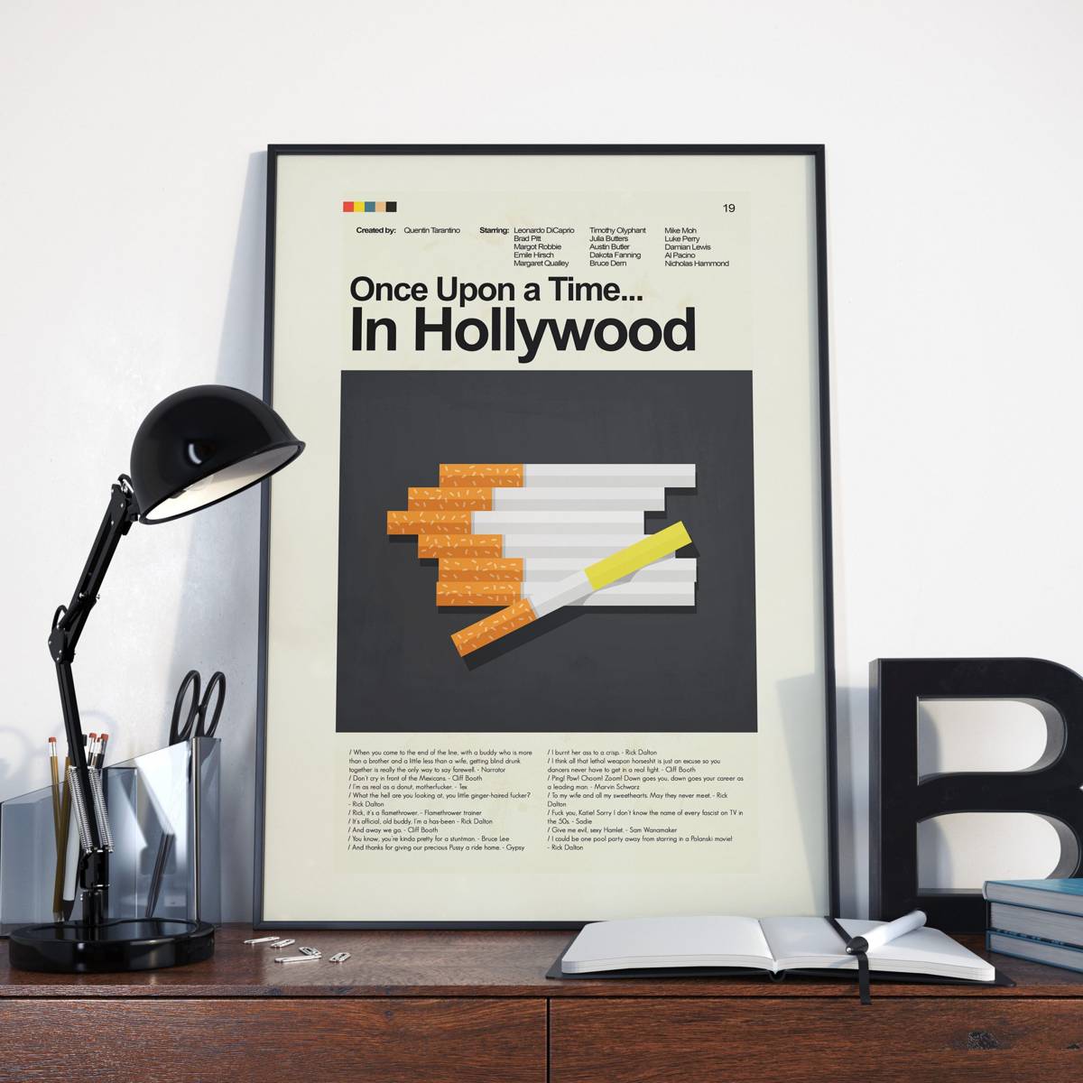 Once Upon A Time... In Hollywood Mid-Century Modern Inspired Print - Poster | Canvas Wall Art Print