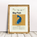 Big Fish Mid-Century Modern Inspired Print - Poster | Canvas Wall Art Print
