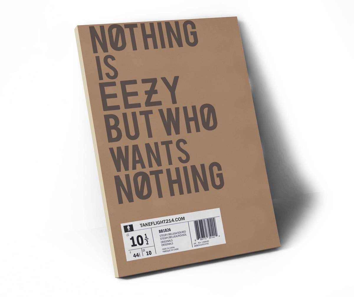 Nothing Eezy Sneaker Canvas Print, Hypebeast Canvas, Hip Hop Canvas Art, Urban Wall Art, Sneaker Art Canvas, Motivational Canvas Art - Poster | Canvas Wall Art Print