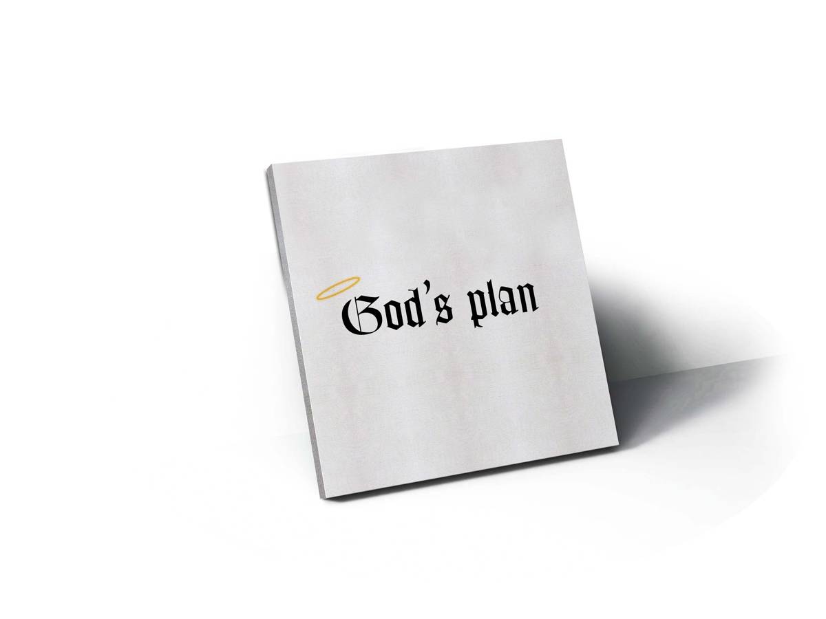 God'S Plan Canvas Print, Hypebeast Canvas, Hip Hop Canvas Art, Urban Wall Art, Music Posters, Motivational Canvas, Christian Canvas Art - Poster | Canvas Wall Art Print