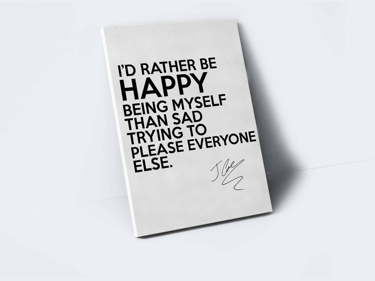 Rather Be Happy Canvas Print, Hypebeast Canvas, Hip Hop Canvas Art, Urban Wall Art, Sneaker Art Canvas, Motivational Canvas Art - Poster | Canvas Wall Art Print