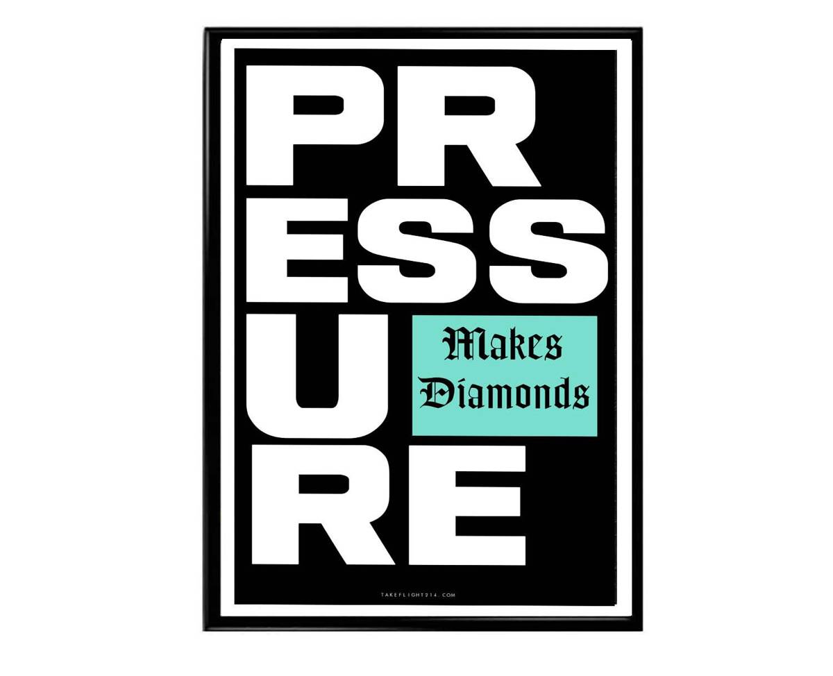 Pressure Makes Diamonds Poster, Hypebeast Poster, Minimal Art Poster, Urban Wall Art, Graffiti Wall Art, Motivational Posters, Sneaker Art - Poster | Canvas Wall Art Print
