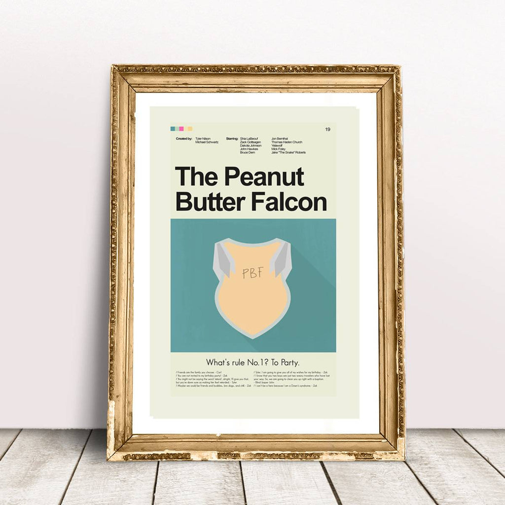 The Peanut Butter Falcon Mid-Century Modern Inspired Print - Poster | Canvas Wall Art Print