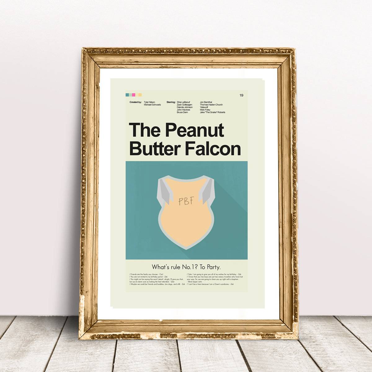 The Peanut Butter Falcon Mid-Century Modern Inspired Print - Poster | Canvas Wall Art Print