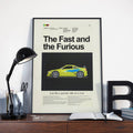 The Fast And The Furious Mid-Century Modern Inspired Print - Poster | Canvas Wall Art Print