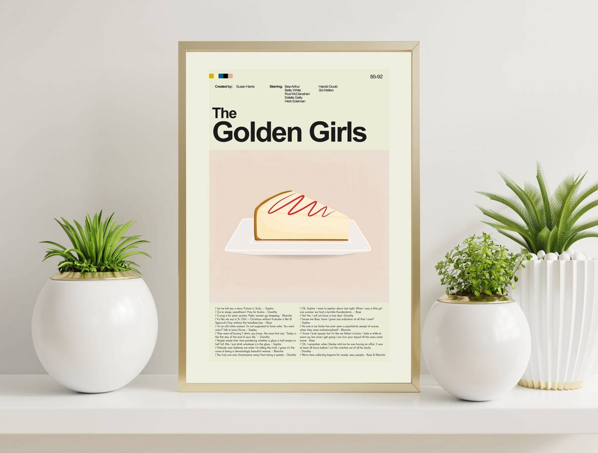 The Golden Girls Mid-Century Modern Inspired Print - Poster | Canvas Wall Art Print