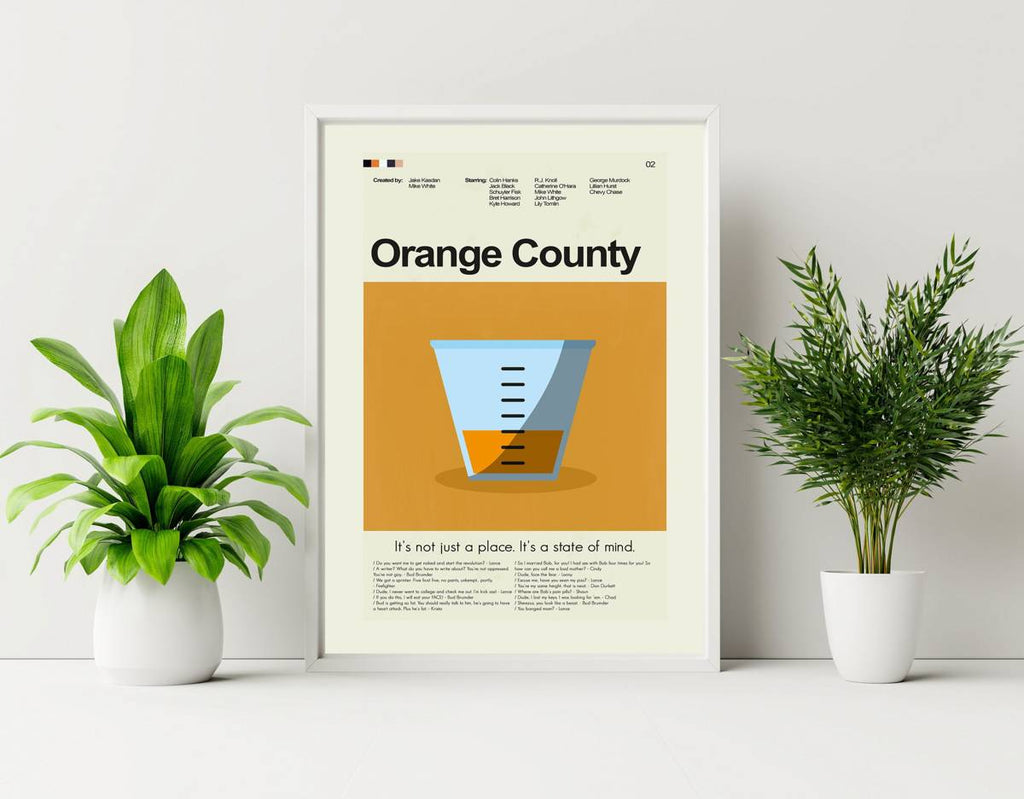 Orange County Mid-Century Modern Inspired Print - Poster | Canvas Wall Art Print