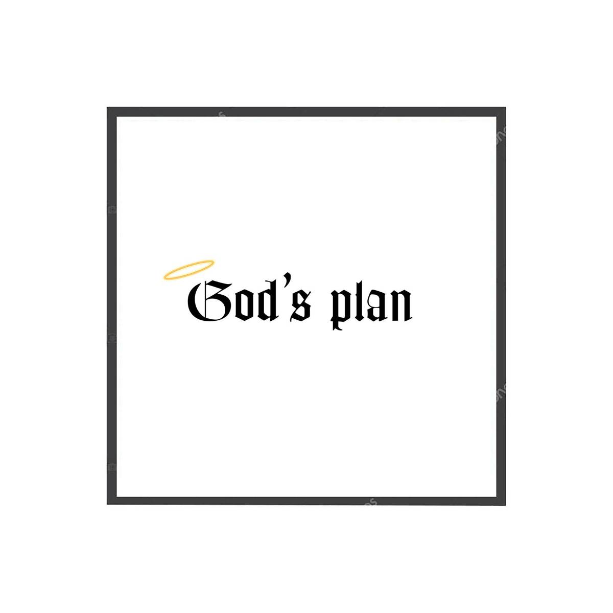 God'S Plan Minimal Poster, Hypebeast Poster, Hip Hop Poster, Urban Wall Art, Yeezy Wall Art, Music Posters, Motivational Art - Poster | Canvas Wall Art Print