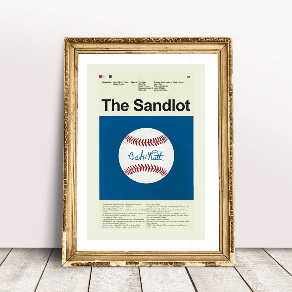 The Sandlot Mid-Century Modern Inspired Print - Poster | Canvas Wall Art Print