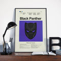 Black Panther Mid-Century Modern Inspired Print - Poster | Canvas Wall Art Print