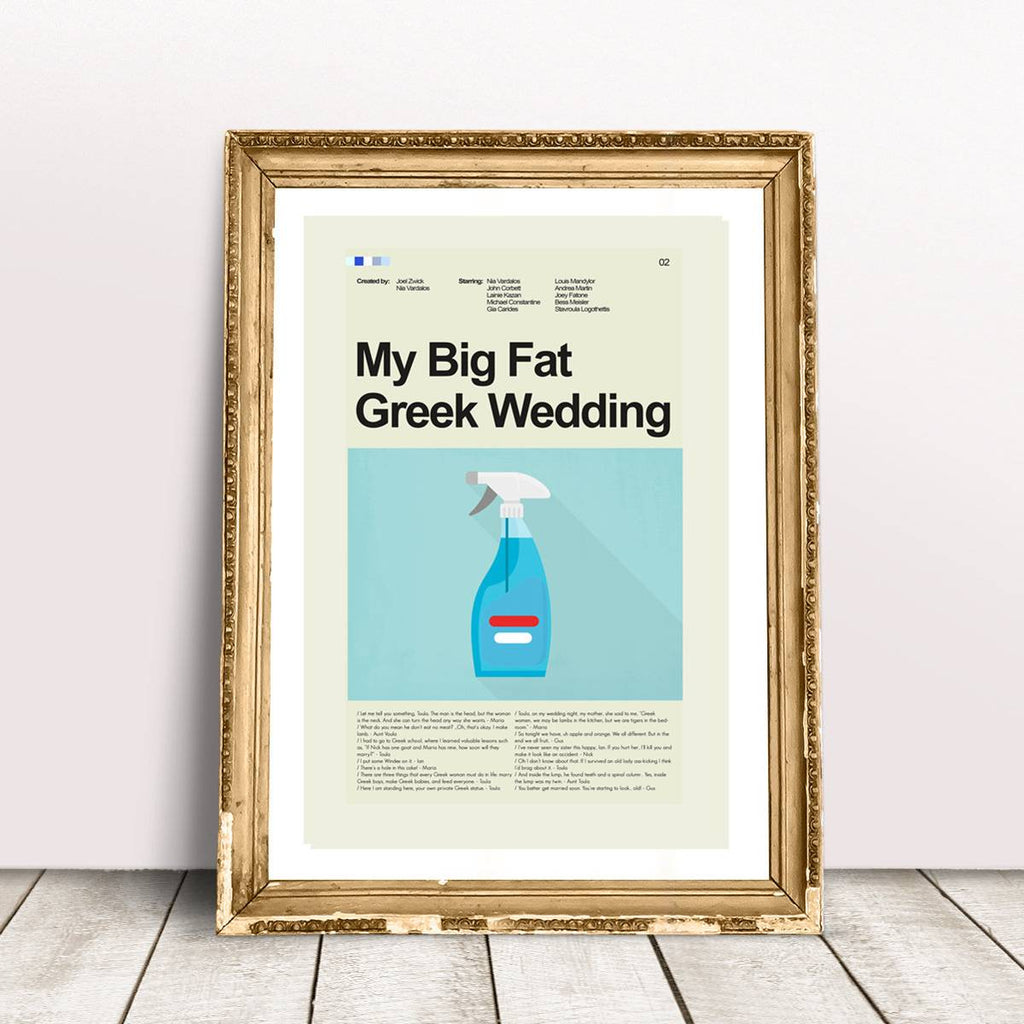 My Big Fat Greek Wedding Mid-Century Modern Inspired Print - Poster | Canvas Wall Art Print
