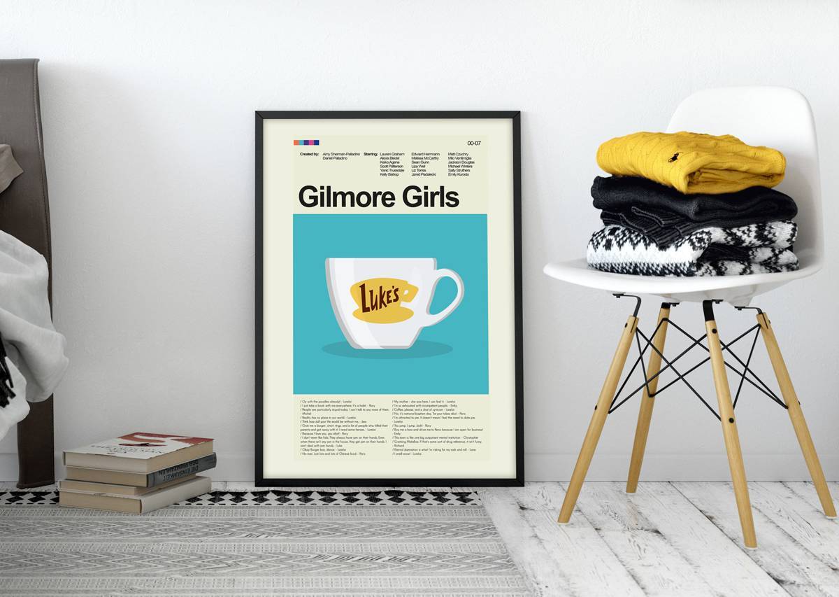Gilmore Girls Mid-Century Modern Inspired Print - Poster | Canvas Wall Art Print