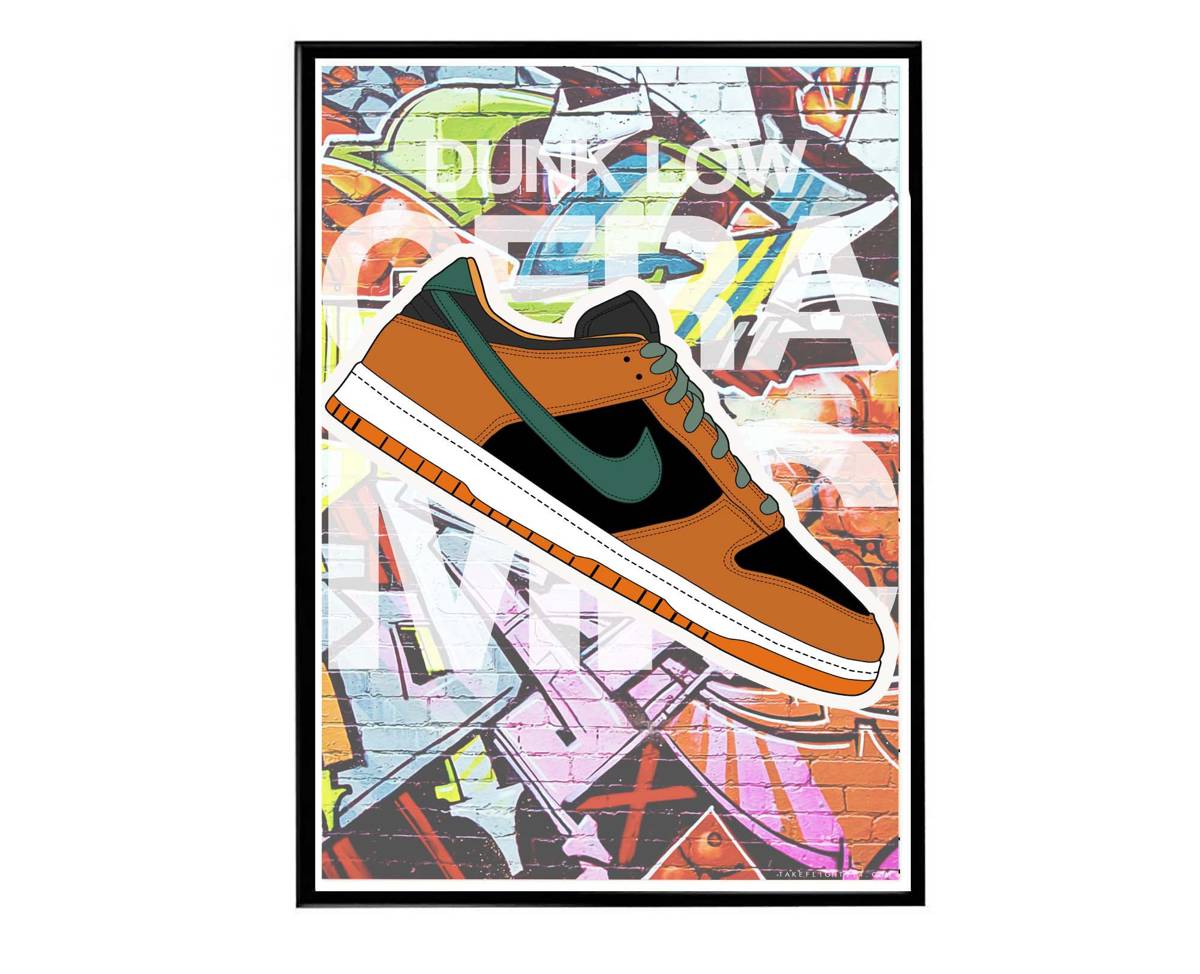 Dunk Ceramic Sneaker Poster, Hypebeast Poster, Kicks Poster, Urban Wall Art, Graffiti Wall Art, Streetwear Posters, Sneaker Wall Art - Poster | Canvas Wall Art Print