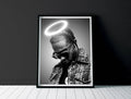 Pop Smoke Poster Black And White Rapper Print Rip Halo Rapper Dior Meet The Woo Album - Poster | Canvas Wall Art Print