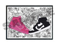 Amb Dnk Sneaker Poster, Hypebeast Poster, Kicks Poster, Urban Wall Art, Graffiti Wall Art, Streetwear Posters, Sneaker Art - Poster | Canvas Wall Art Print