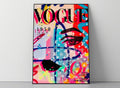 Vintage Rainbow Vogue Cover Poster , Edgy, Y2K, 2000S, Fashion Magazine Cover, Wall Art, Aesthetic - Poster | Canvas Wall Art Print
