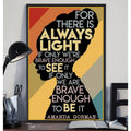 Amanda Gorman Poster | For There Is Always Light Poster | Feminist Wall Art | Black History Month | Inauguration Quote - Poster | Canvas Wall Art Print