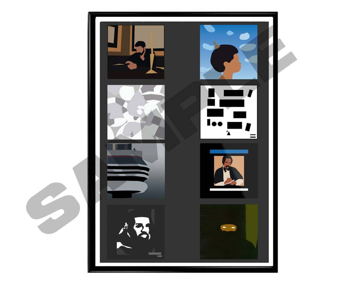 Minimal Art Album History Poster, Hypebeast Poster, Hip Hop Poster, Urban Wall Art, Rap Wall Art, Music Posters - Poster | Canvas Wall Art Print