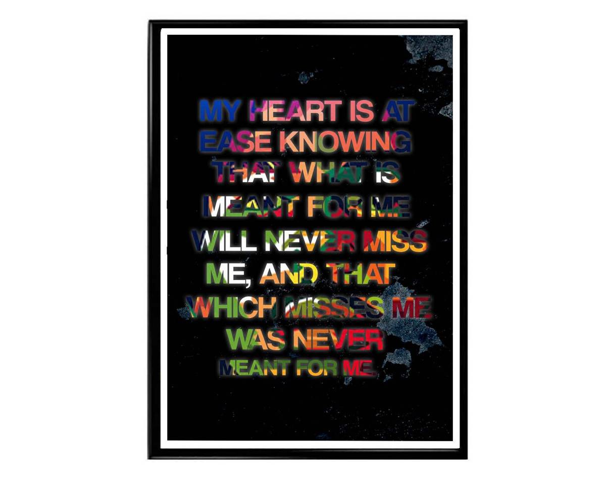 My Heart Is At Ease Bob Marley Quote Poster, Hypebeast Poster, Music Poster, Urban Wall Art, Graffiti Wall Art, Streetwear Posters - Poster | Canvas Wall Art Print