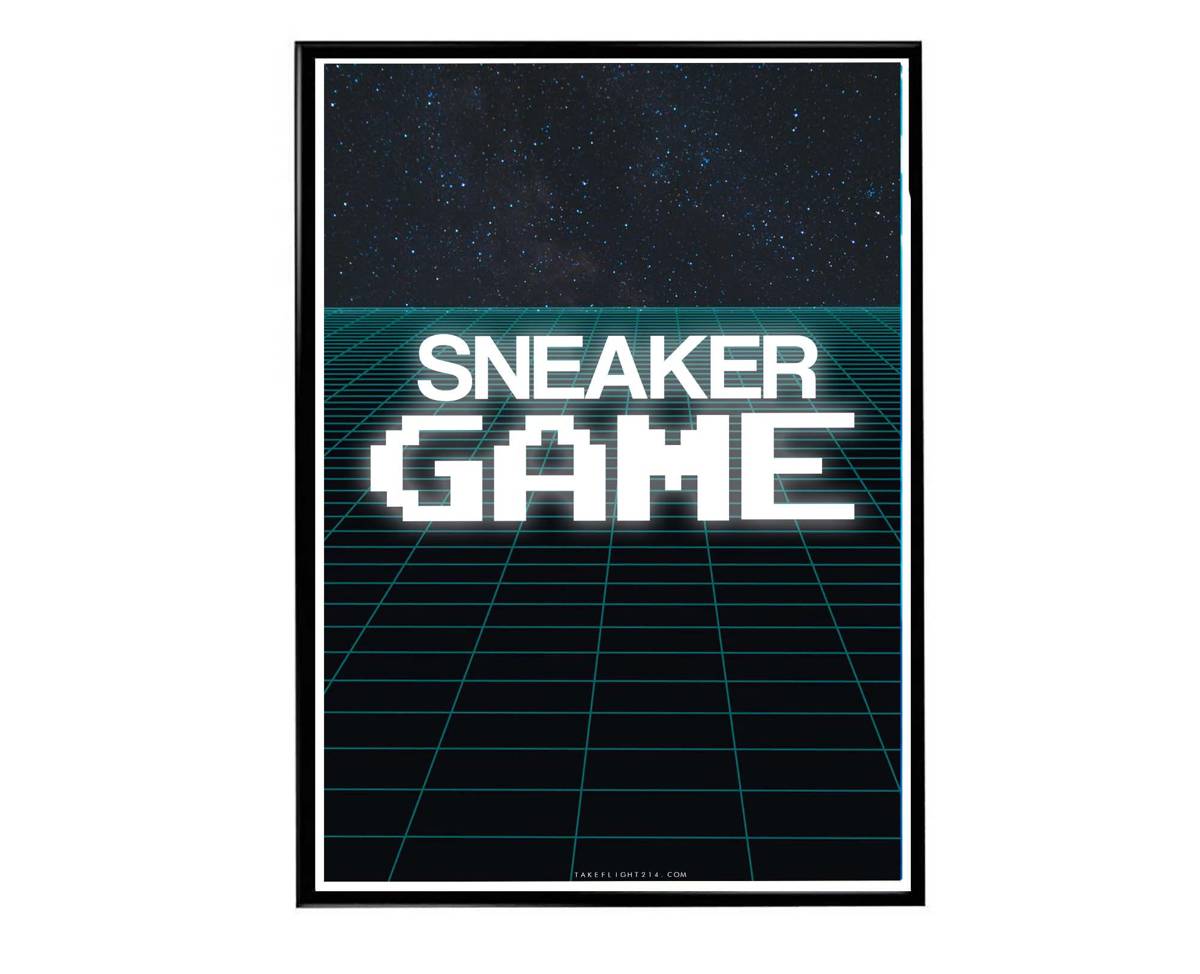 Sneaker Game Cyber Poster, Hypebeast Poster, Kicks Poster, Video Game Poster, Streetwear Posters, Sneaker Wall Art, Gamer Wall Art - Poster | Canvas Wall Art Print